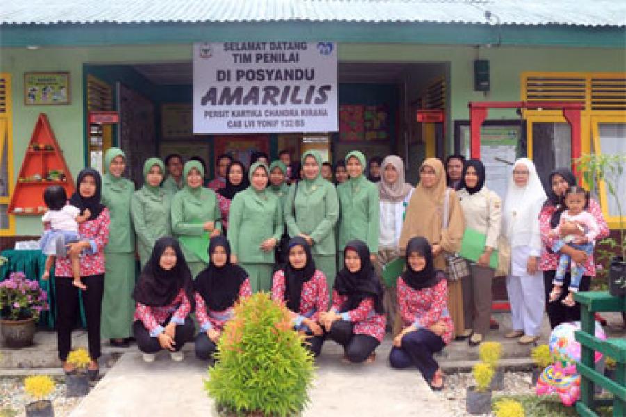 Persit Chandra Kirana Cabang LVI Yonif 132/BS Terima Kunjungan Persit Korem 031/WB 