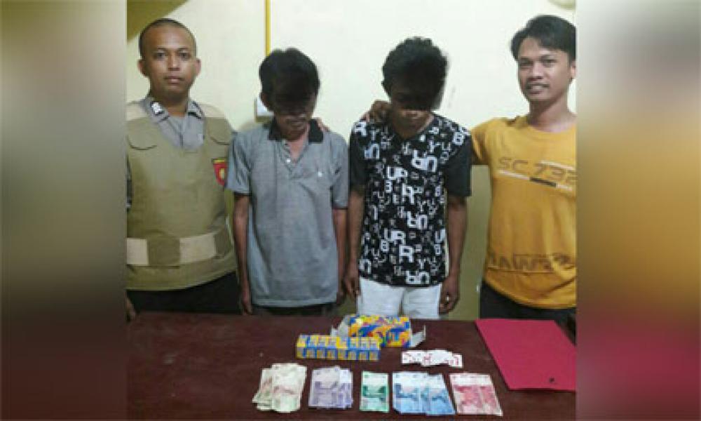 Polsek Langgam Bekuk Dua Pelaku Judi Qiu-Qiu di Blok M PT. MUP