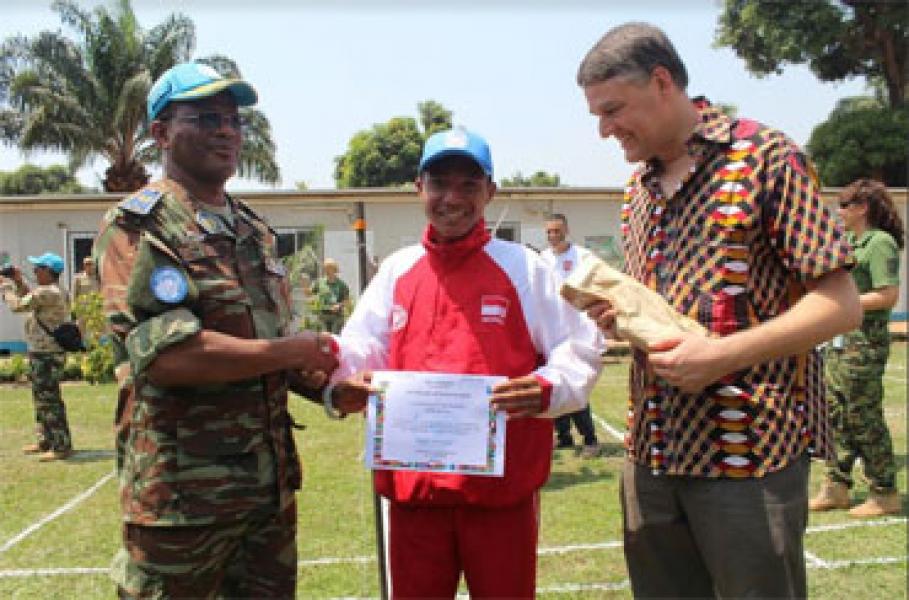 Satgas Kizi TNI Raih Juara 1 Bulu Tangkis Piala Minusca