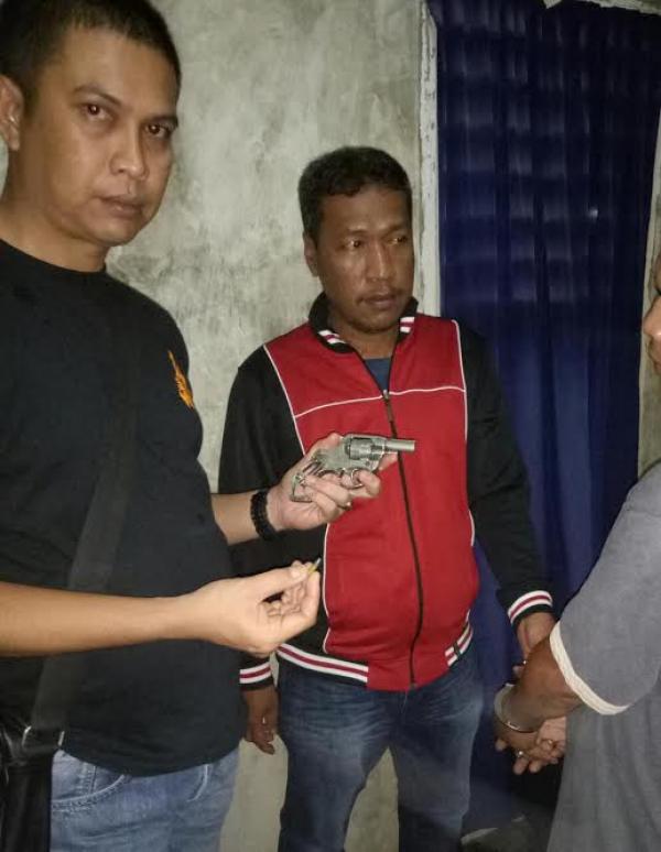 Tangkap Pengedar Ganja, Polsek Limapuluh Sita Senpi Rakitan