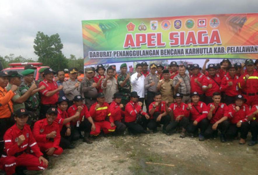 Apel Siaga Penanggulangan Bencana Karhutla Tahun 2018 Di Kabupaten Pelalawan