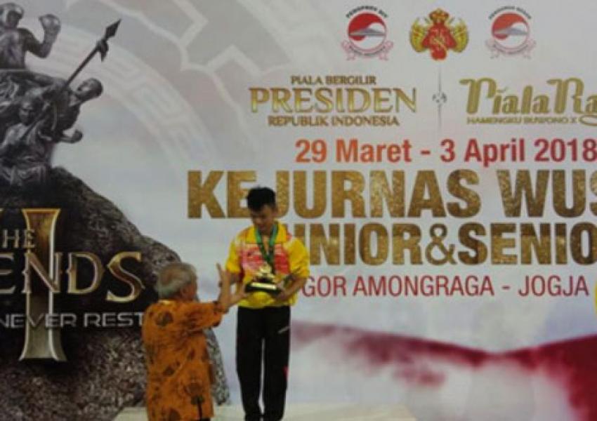 Atlet Riau Sabet Medali Emas Kejurnas Wushu 2018 di Jogjakarta