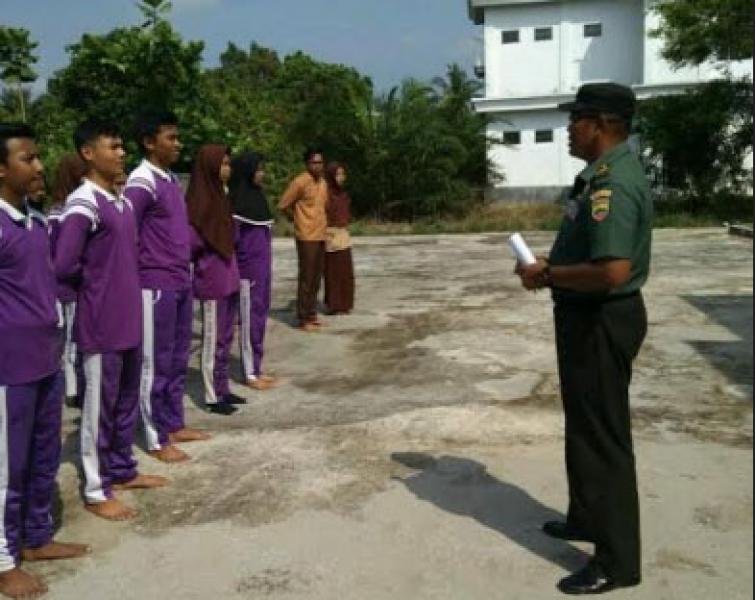 Babinsa Koramil 01 Bangko Seleksi Calon Paskibra