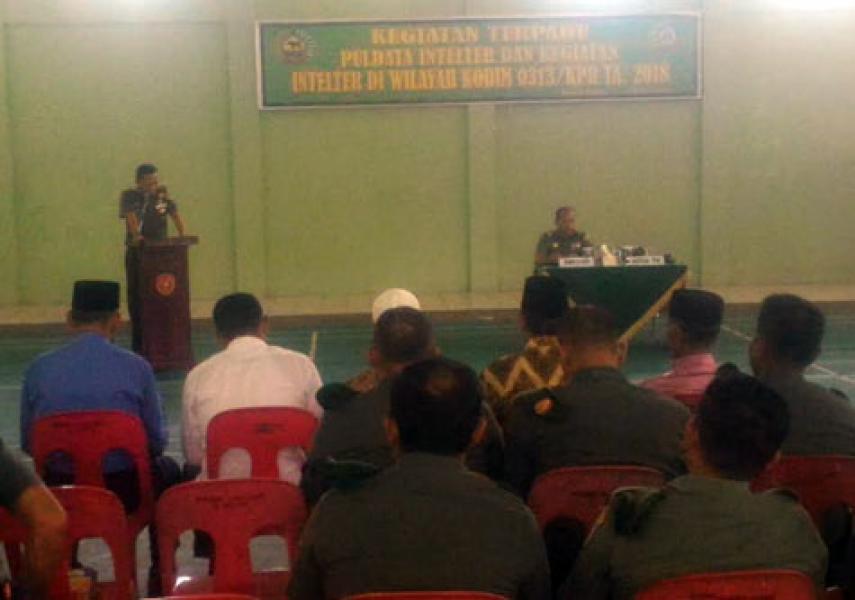 Kodim 0313/Kpr Laksanakan Kegiatan Terpadu Puldata Intelter 