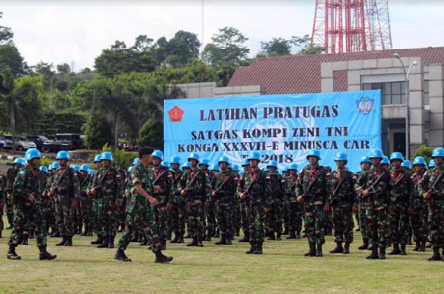 Komandan PMPP TNI Membuka Latihan Pratugas Satgas KIZI Konga XXVII-E/MINUSCA CAR