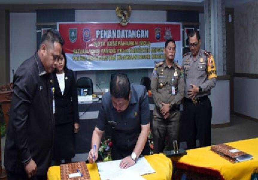 Pemkab Bengkalis, Kejari dan Polres Teken MoU