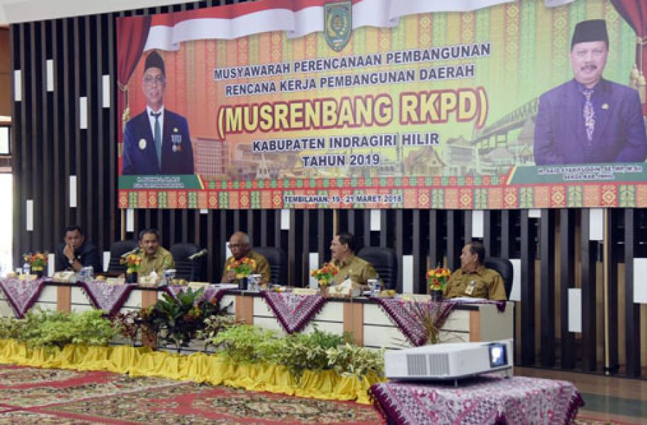 Pjs Bupati Inhil Secara Resmi Membuka Musrenbang RKPD Inhil Tahun 2019