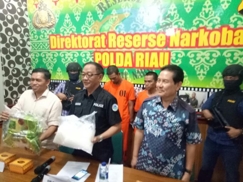 Polda Riau Gagalkan Peredaran Sabu Senilai Rp6 Miliar