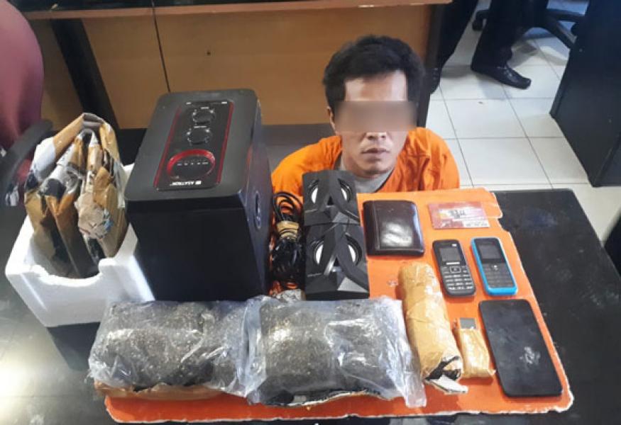 Polres Inhil Gagalkan Pengiriman Paket Ganja Kering Oleh Napi LP Klas II A Tembilahan