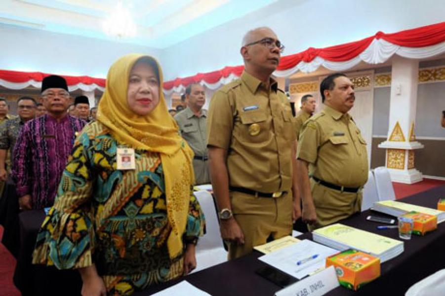Sejumlah Pejabat Inhil Mengikuti Rakor Bersama KPK