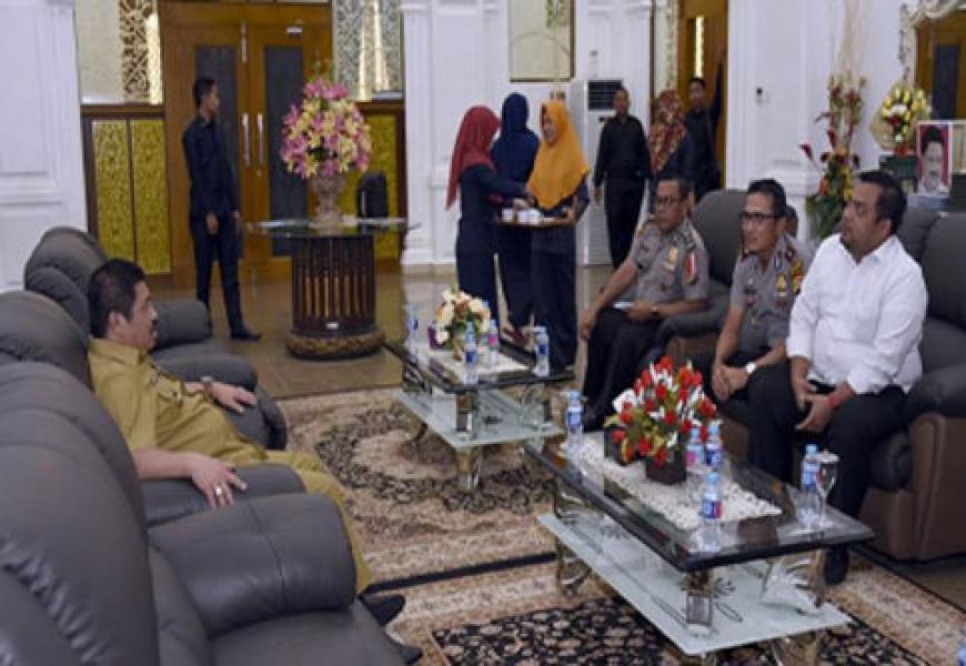 Usai Sertijab, Wakapolres Bengkalis Silaturahmi dengan Bupati Amril