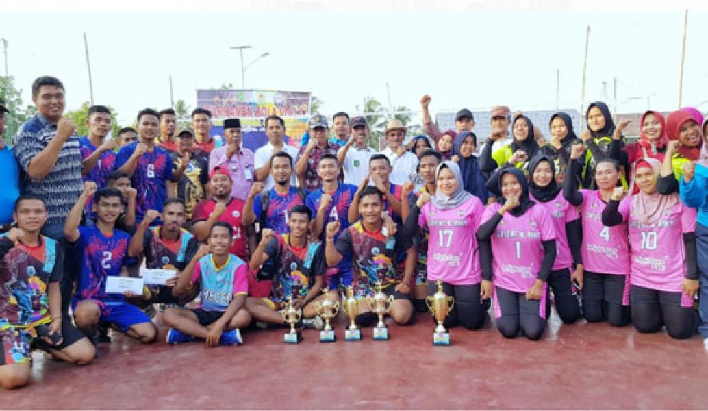 Sekda Meranti Tutup Turnamen Bola Volly Disparpora Cup 2019 