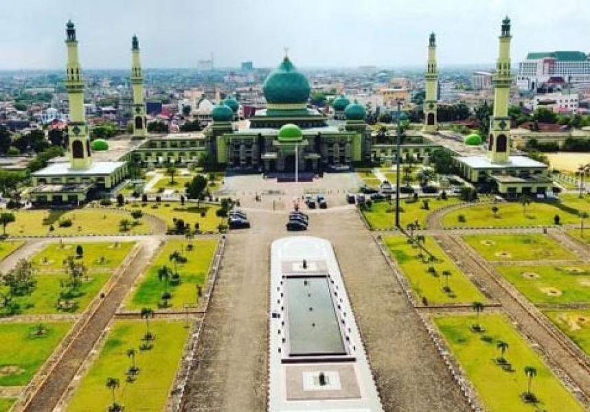 Antisipasi Covid-19, Aktivitas di Kawasan Masjid Raya Annur Riau Ditiadakan
