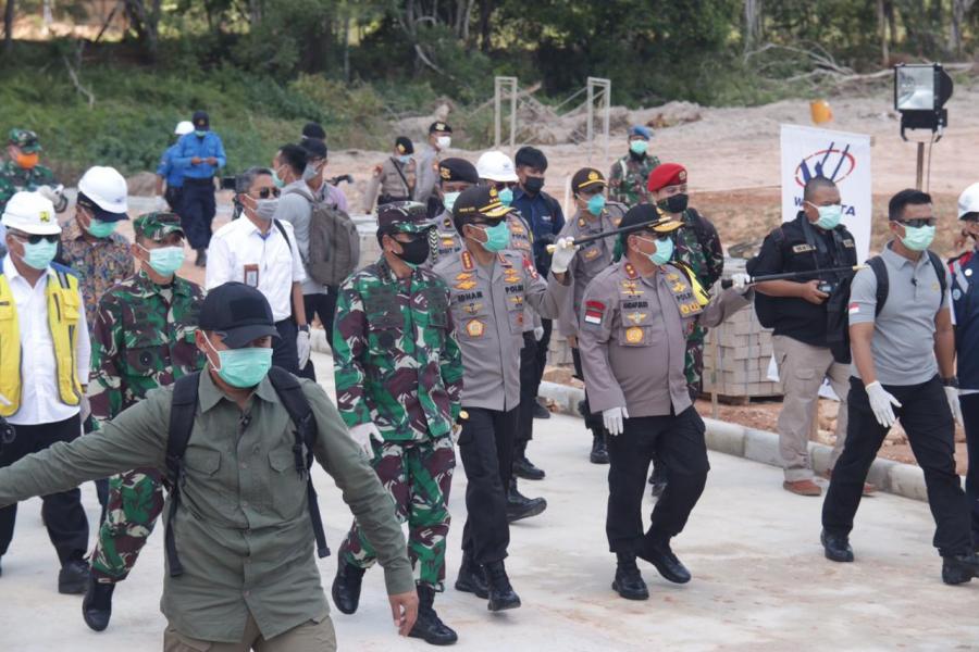 Bersama Kapolri Tinjau Pembangunan RS Covid-19 Di Pulau Galang, Panglima TNI: Progres Sudah 78 Persen 