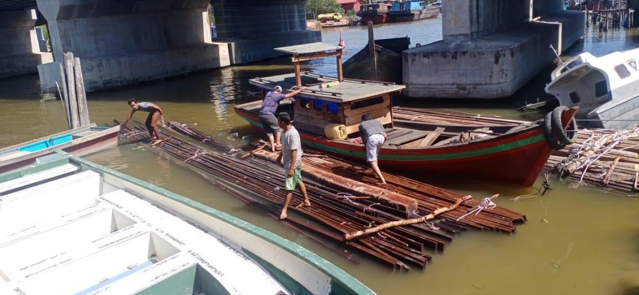 Ditpolairud Polda Riau Kembali Amankan Kapal Bermuatan 6 Kubik Kayu Diduga Hasil Pembalakan Liar