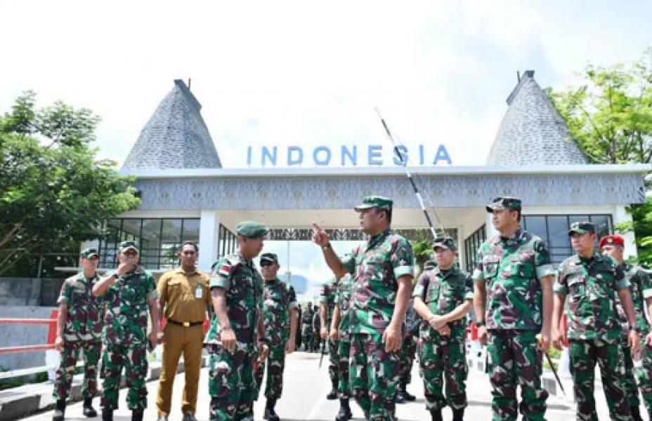 Kasum TNI Tinjau Pos Pengamanan Perbatasan RI-Timor Leste