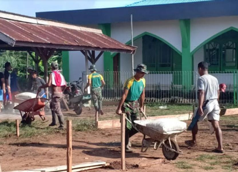 Manunggal dengan Rakyat, Yonif 411 Kostrad Karya Bakti di Perbatasan RI-PNG