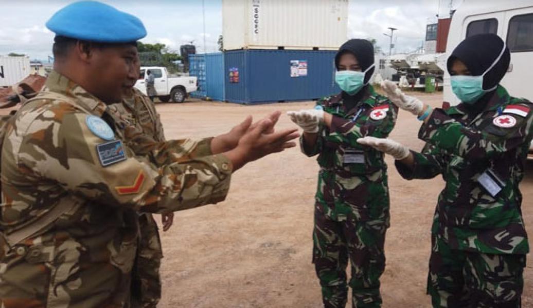 Satgas Konga XXXIX-B Terapkan Social Distancing dan Physical Distancing di Daerah Misi