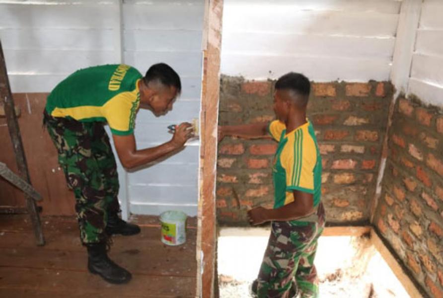 Satgas Pamtas RI-PNG Yonif 411 Kostrad Bantu Pembangunan Koperasi