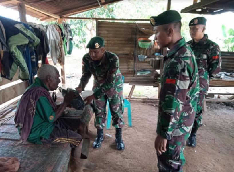 Satgas Pamtas RI-PNG Yonif 411 Kostrad Bantu Warga Binaan