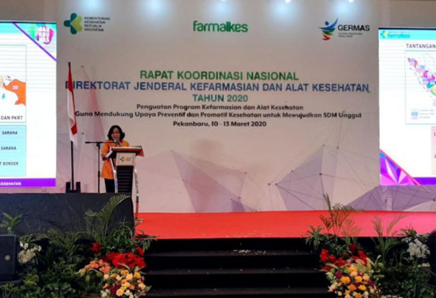 Sekjen Kemenkes Resmikan Rakor Nasional Kefarmasian & Alat Kesehatan 2020