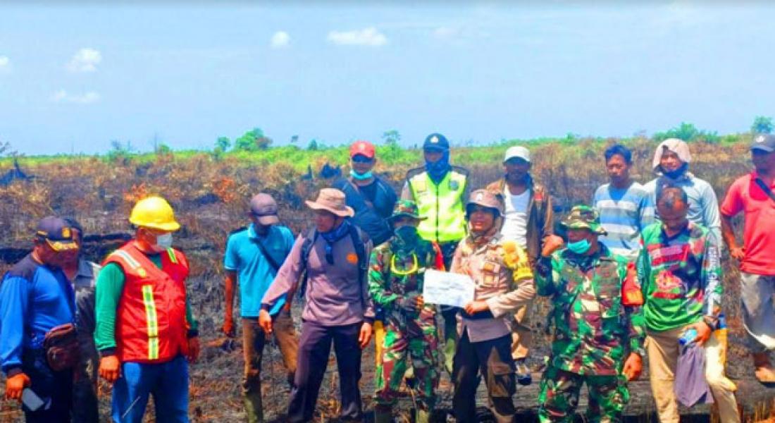 TNI POLRI Bersama Satgas Satria Krisna Temukan Titik Api