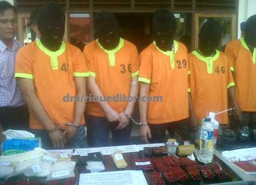 5 Bandar Sabu, Dua Diantaranya WN Malaysia Diciduk Polda Riau
