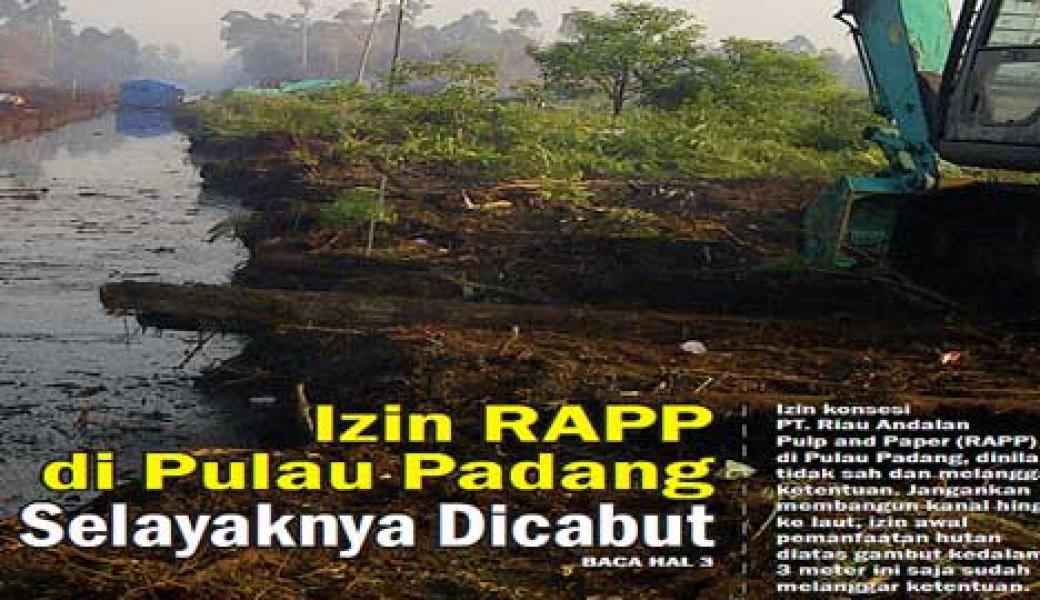 Izin RAPP di Pulau Padang Selayaknya Dicabut