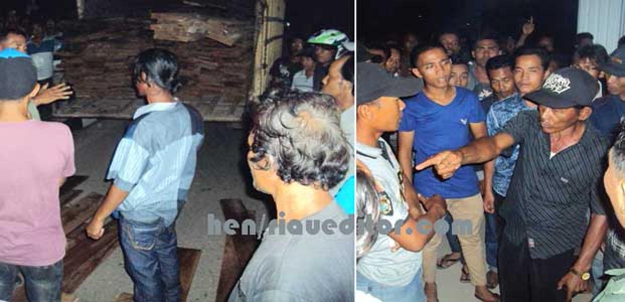 Ratusan Massa Demo Kantor Dishut Rohil