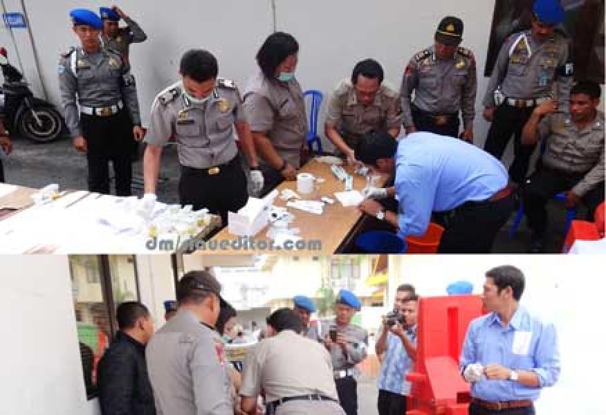 Ratusan Personil Polresta Pekanbaru Dites Urine dan Darah