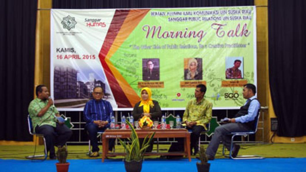 Alumni Ilmu Komunikasi FDIK UIN SUSKA Riau Gelar Morning Talk