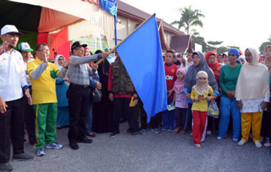 Bupati Herliyan Lepas Gerak Jalan Santai IPHI