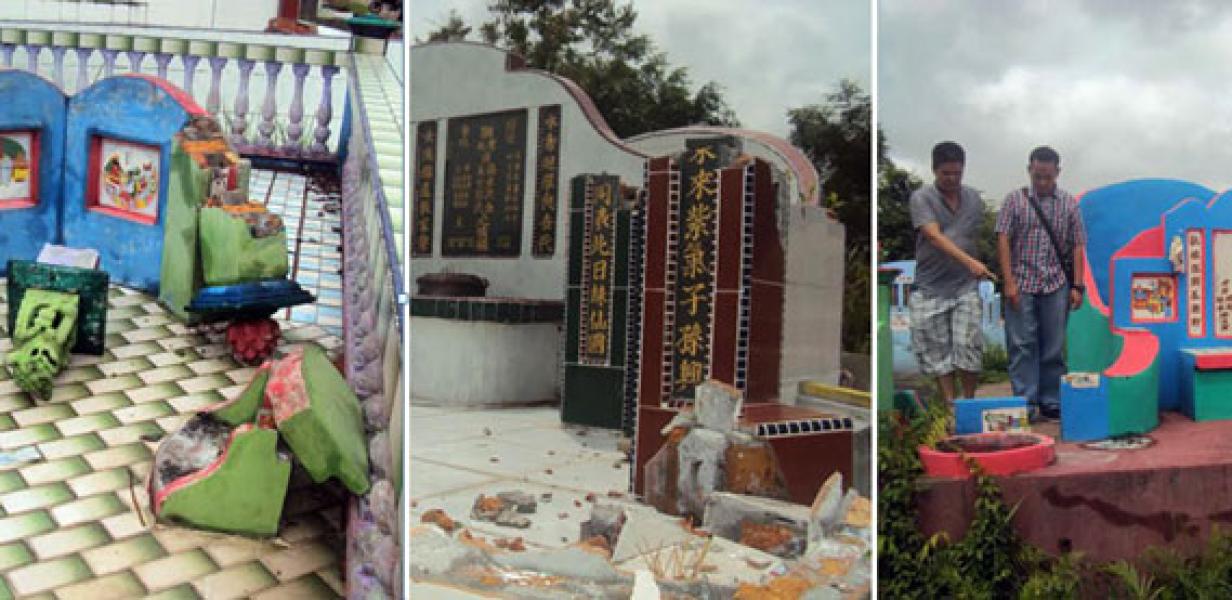 Komplek Pemakaman Thionghoa Diobrak Abrik OTK