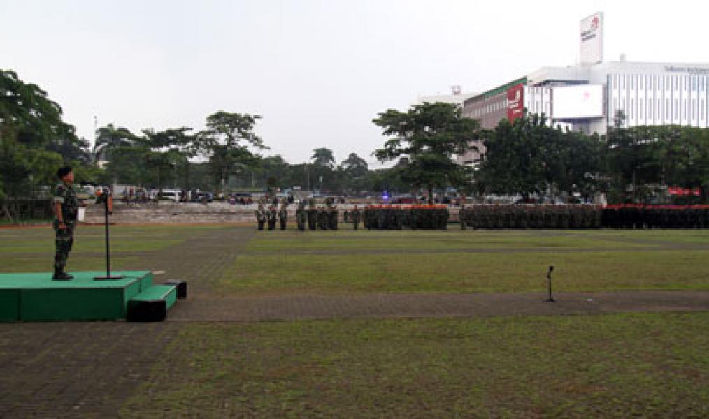 Panglima TNI Pimpin Apel Gelar Pasukan Kosatgaspam VVIP di Bandung