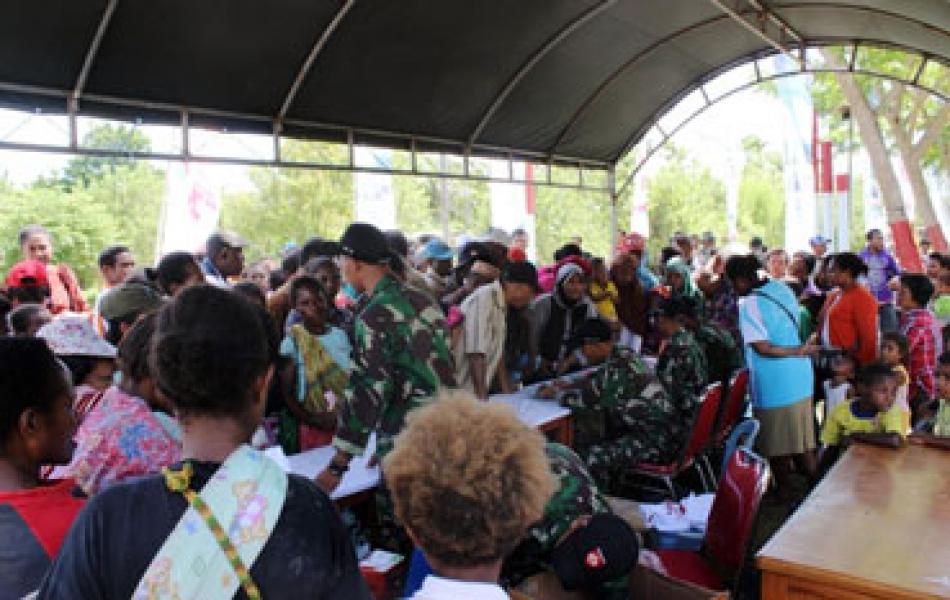 Satgas Pamtas RI-PNG Gelar Bhakti Sosial