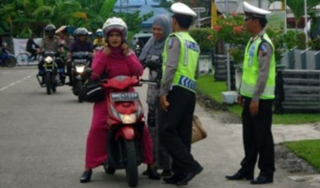 Satlantas Polres Meranti Jaring Belasan Sepeda Motor