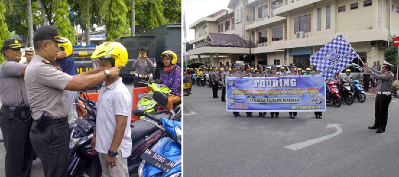 Satlantas Polresta Pekanbaru Gelar Safety Riding Simpatik 2015
