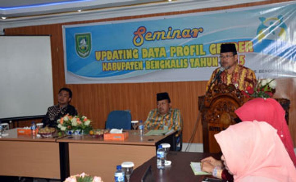 Sekda Bengkalis Buka Seminar Updating Data Profil Gender