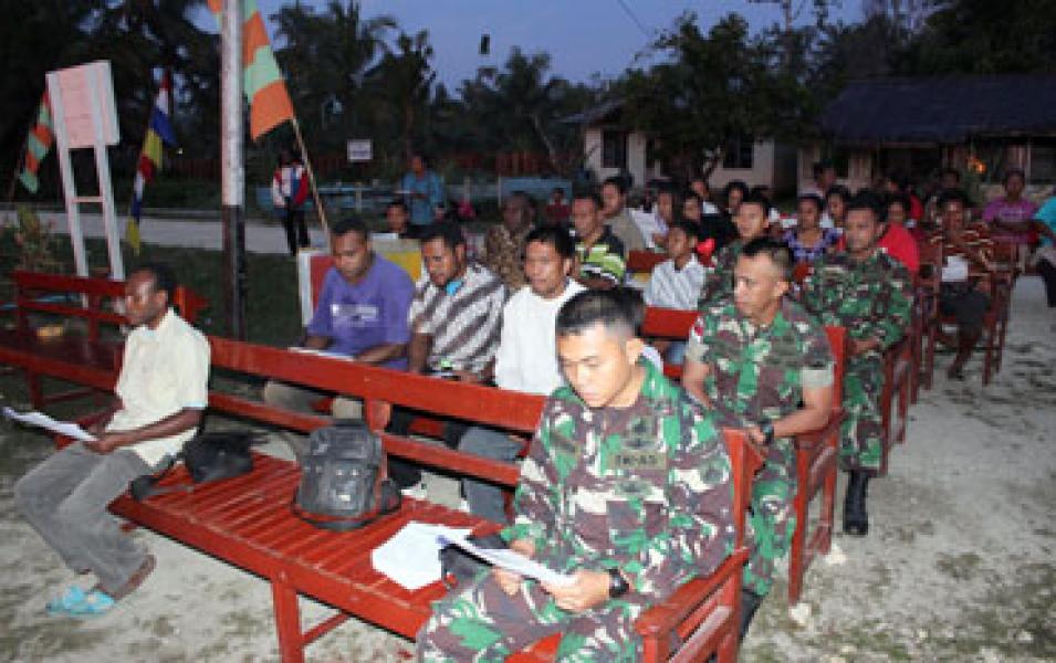 Yonif 400/Raider Rayakan Paskah Bersama Jemaat GKI Efata Yanamaa Papua