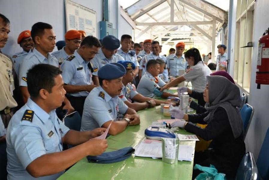  HUT Ke 70, TNI AU di Riau Donor Darah untuk Warga