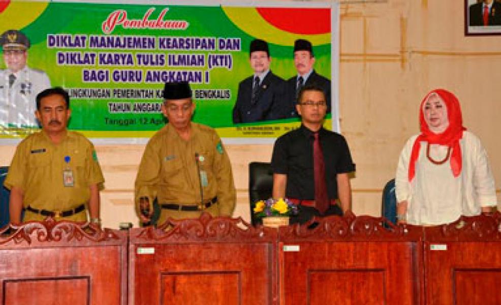 Badan Diklat Bengkalis Taja Pelatihan Manajemen Kearsipan