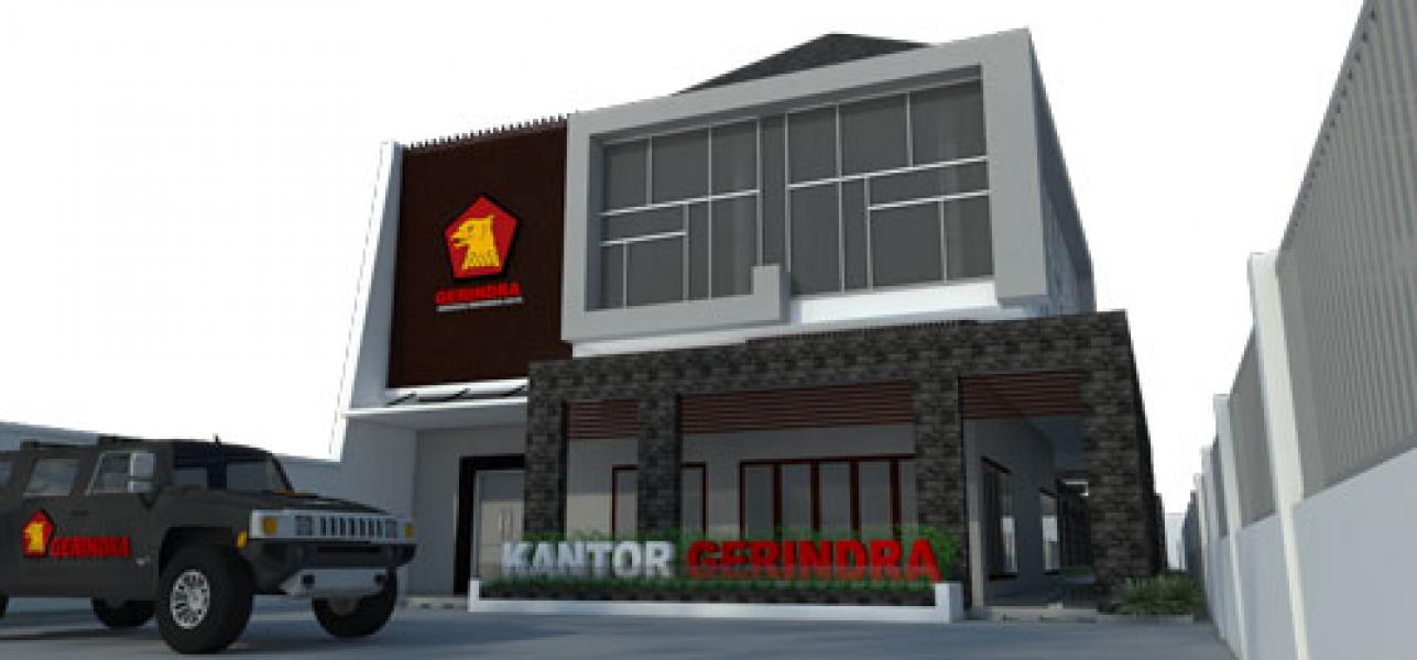 Kantor Gerindra Rohil Dibangun Permanen