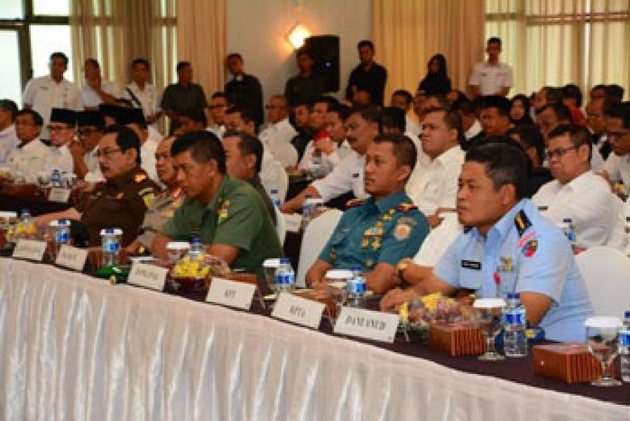 Kasrem 031/Wirabima Bersama Forkopimda Riau Hadiri Rakor KPK