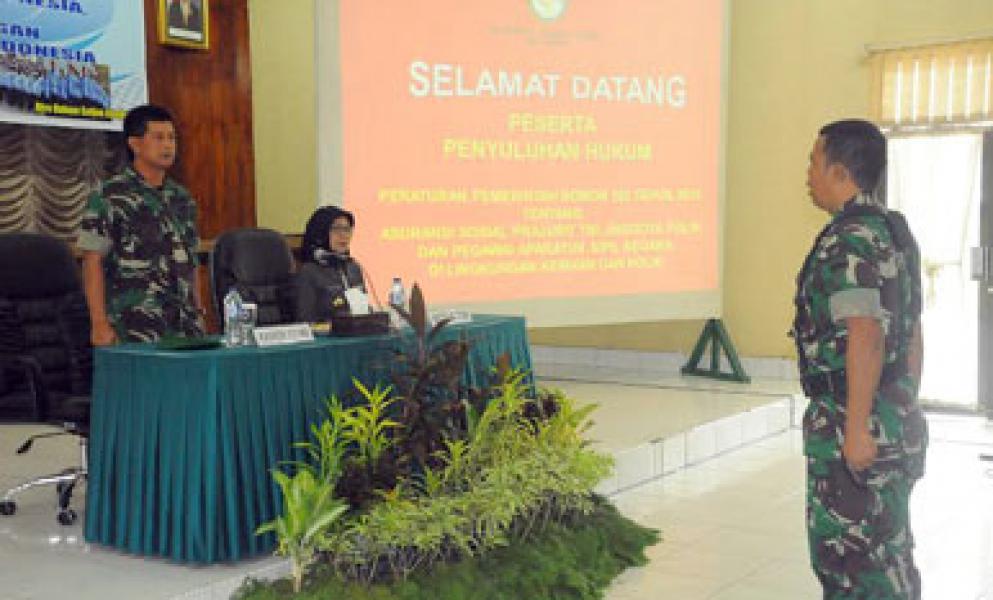 Kasrem 031/Wirabima Buka Penyuluhan Hukum dari Kemhan RI