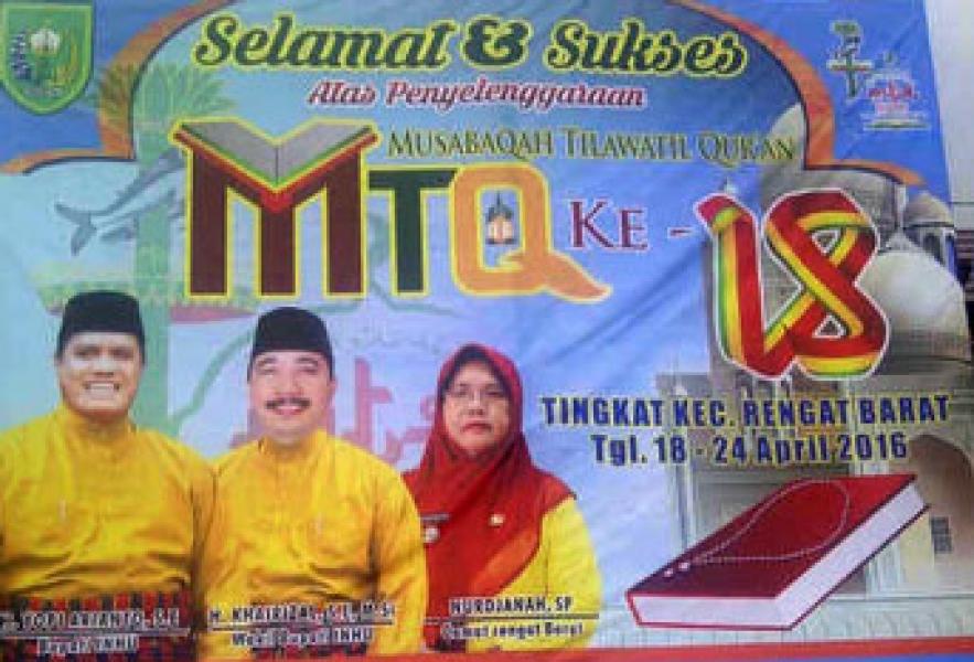 MTQ Ke 18 Kecamatan Rengat Barat Dipusatkan di Terminal Gerbang Sari