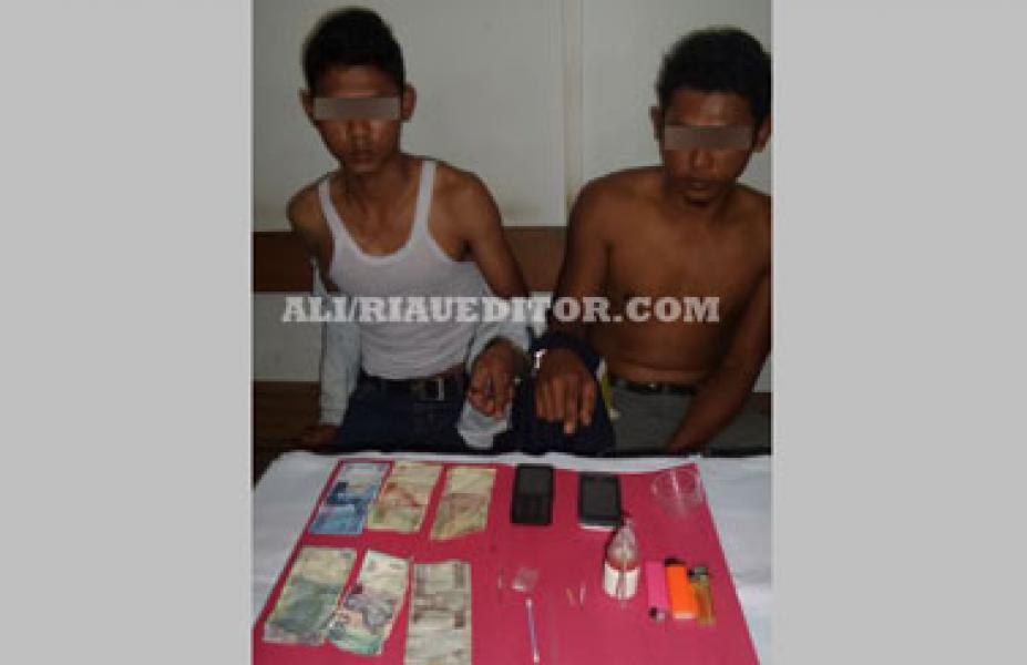 Polres Inhu Amankan Kakak Beradik Pengguna Sabu