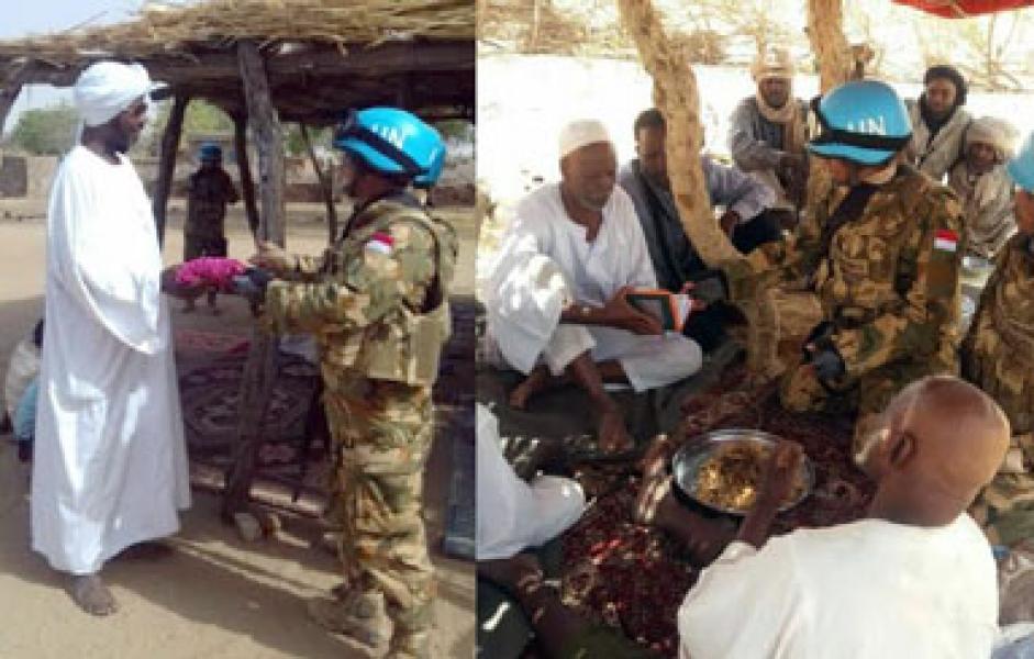 Satgas Batalyon Komposit TNI Bantu Warga Darfur