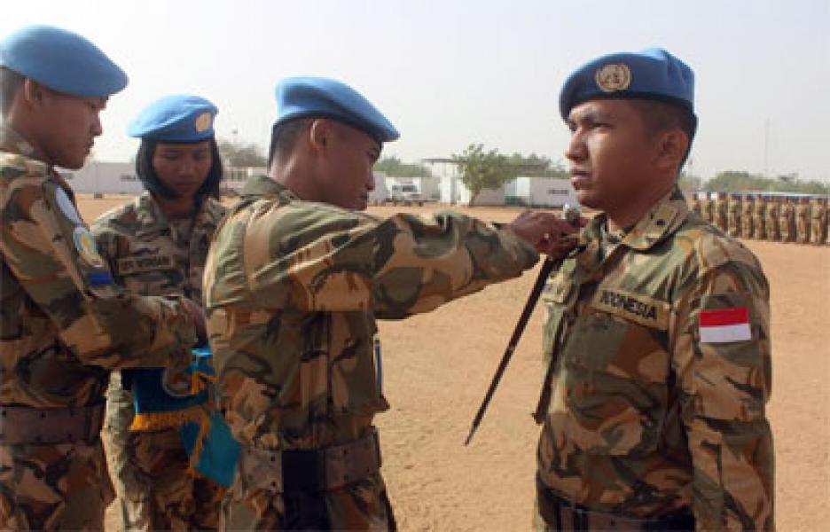 63 Prajurit Garuda Naik Pangkat di Darfur Sudan  