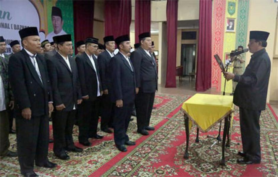 Bupati Wardan Lantik Baznas dan LPTQ Inhil 