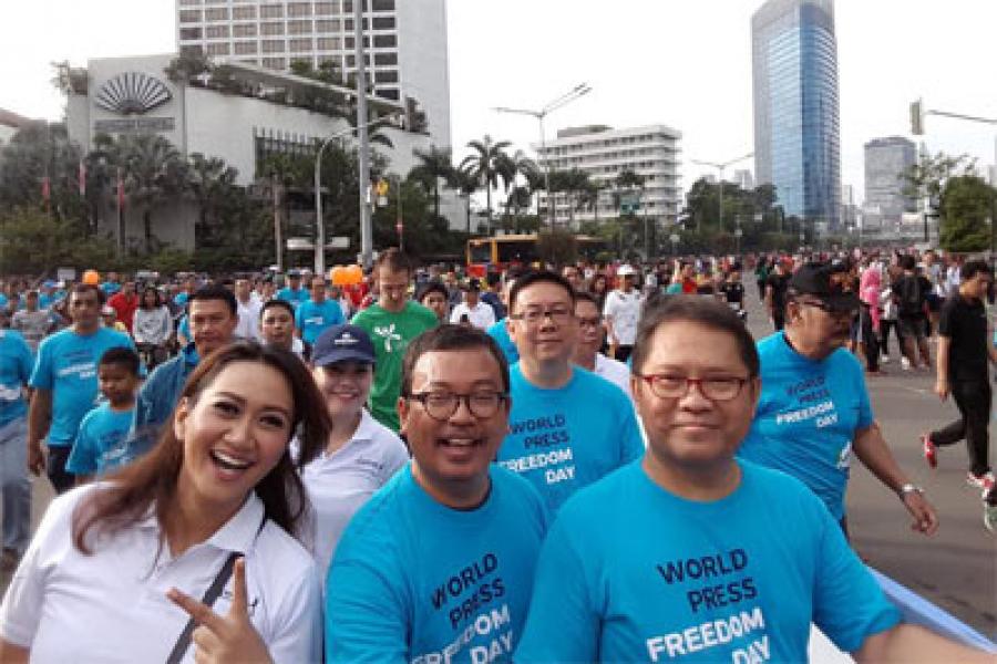 Menkominfo Sosialisaikan WPFD Di Car Free Day